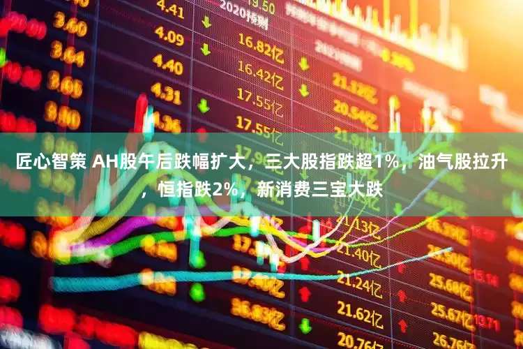 匠心智策 AH股午后跌幅扩大，三大股指跌超1%，油气股拉升，恒指跌2%，新消费三宝大跌